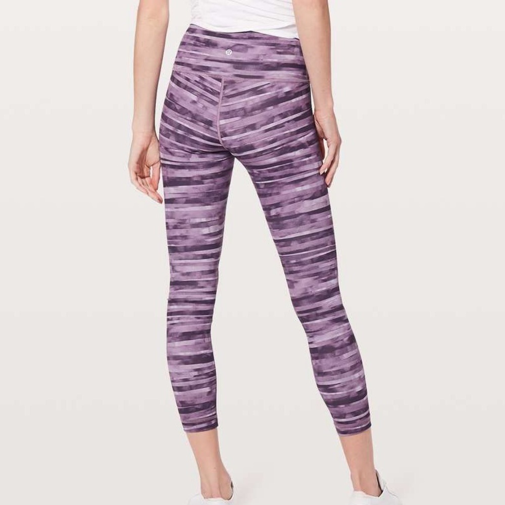 Lululemon Wunder Under Hi-Rise 7/8 Leggings Size 8 Shadowed Smoked Mullberry - Picture 4 of 8